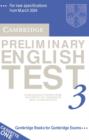 Image for Cambridge Preliminary English Test 3 Audio Cassette Set (2 Cassettes)