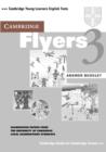 Image for Cambridge Flyers 3 Answer Booklet