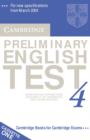 Image for Cambridge Preliminary English Test 4 Audio Cassette Set (2 Cassettes)