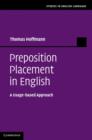 Image for Preposition placement in English  : a usage-based approach