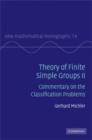 Image for Theory of finite simple groupsII,: Commentary on the classification problems