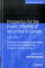 Image for Prospectus for the public offering of securities in Europe set  : European and national legislation in the member states of the European economic area