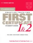 Image for Cambridge practice tests for first certificate 1 &amp; 2: Student&#39;s book