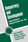 Image for Democracy and development  : political institutions and well-being in the world, 1950-1990