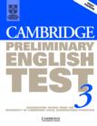 Image for Cambridge preliminary English test 3: Student&#39;s book