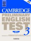 Image for Cambridge Preliminary English Test 3 Student&#39;s Book with answers
