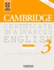 Image for Cambridge Certificate in Advanced English 3: Student&#39;s book with answers