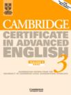 Image for Cambridge Certificate in Advanced English 3: Teacher&#39;s book