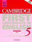 Image for Cambridge First Certificate in English 5 Teacher&#39;s Book