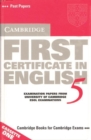 Image for Cambridge First Certificate in English 5 Audio Cassette Set (2 Cassettes) : Examination Papers from the University of Cambridge Local Examinations Syndicate