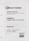 Image for Language to imagine, explore and entertain  : teacher&#39;s portfolio