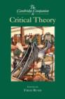 Image for The Cambridge companion to critical theory