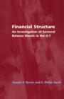 Image for Financial structure  : an investigation of sectoral balance sheets in the G-7