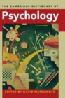 Image for The Cambridge Dictionary of Psychology