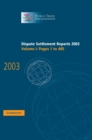 Image for Dispute Settlement Reports 2003