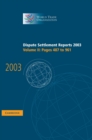 Image for Dispute Settlement Reports 2003