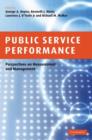 Image for Public service performance  : perspectives on measurement and management