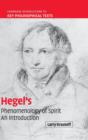 Image for Hegel&#39;s Phenomenology of spirit  : an introduction