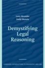 Image for Demystifying Legal Reasoning