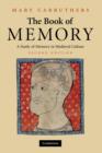 Image for The book of memory  : a study of memory in medieval culture