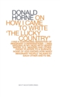 Image for On How I Came To Write &#39;the Lucky Country&#39;