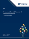 Image for Newness and Imputed Accuracy of Management Forecasts