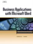 Image for Business applications with microsoft word  : advanced document processing