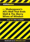 Image for CliffsNotes on Shakespeare&#39;s All&#39;s Well That Ends Well &amp; The Merry Wives of Windsor