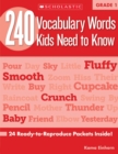 Image for 240 Vocabulary Words Kids Need to Know: Grade 1 : 24 Ready-to-Reproduce Packets Inside!