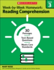Image for Week-by-Week Homework: Reading Comprehension Grade 3 : 30 Passages * Text-based Questions * Meets Core Standards