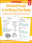 Image for Informational Passages for Text Marking &amp; Close Reading: Grade 1