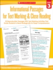 Image for Informational Passages for Text Marking &amp; Close Reading: Grade 3 : 20 Reproducible Passages With Text-Marking Activities That Guide Students to Read Strategically for Deep Comprehension