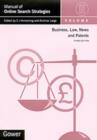 Image for Manual of online search strategiesVol. 2: Business, law and patents : v. 2 : Business, Law and Patents