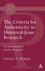 Image for The criteria for authenticity in historical-Jesus research: previous discussion and new proposals : 191