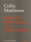 Image for Chaconne with Chorale and Moto Perpetuo