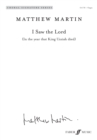 Image for I Saw the Lord : In the year that King Uzziah died