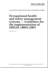 Image for OHSAS 18002:2008 - Occupational Health and Safety Management Systems