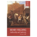 Image for Henry Fielding : Authorship and Authority