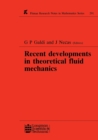 Image for Recent Developments in Theoretical Fluid Mechanics : Winter School, Paseky, 1992