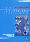 Image for Pre-intermediate matters: Teacher&#39;s book