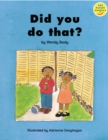 Image for Our Play Cluster : Did You Do That? : Bk. 4 : Beginner