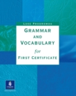 Image for Grammar and Vocabulary for First Certificate