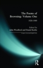Image for The Poems of Browning: Volume One