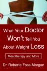 Image for What Your Doctor Won&#39;t Tell You about Weight Loss : Mesotherapy and More