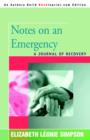 Image for Notes on an Emergency : A Journal of Recovery