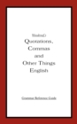 Image for Woodroof&#39;s Quotations, Commas and Other Things English