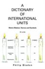 Image for A Dictionary of International Units