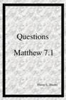 Image for Questions Matthew 7.1