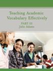 Image for Teaching Academic Vocabulary Effectively