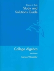 Image for Study and Solutions Guide for Llarson/Hostetler S College Algebra, 6th